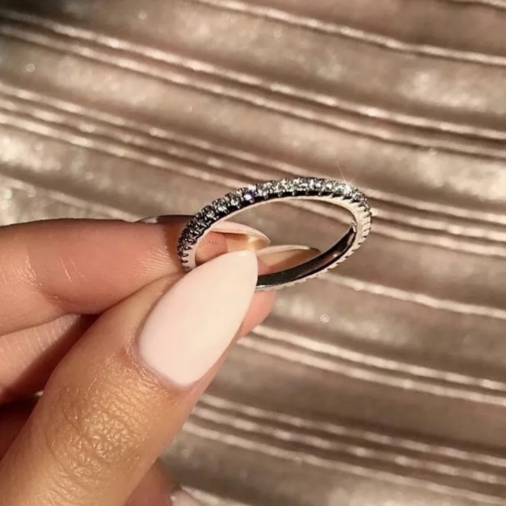 New Silver Stackable Eternity Ring - Picture 2 of 5